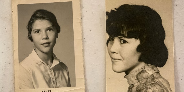 Beverly Williams is shown in two different photos from her teen years.