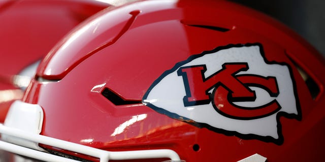 General view of the Kansas City Chiefs helmet prior to the game against the Tampa Bay Buccaneers at Raymond James Stadium on Oct. 2, 2022 in Tampa, Florida.