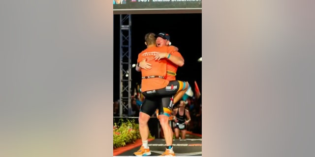 Grieb and Nikic trained for the full distance Ironman together. 