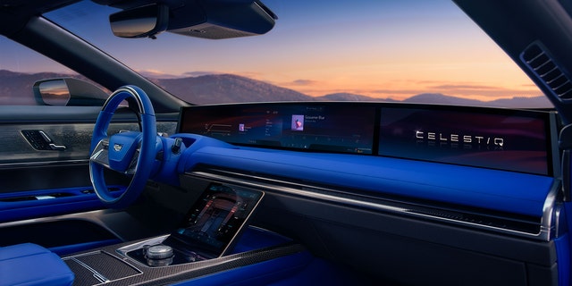 A 55-inch display spans the entire length of the Celestiq's dashboard.
