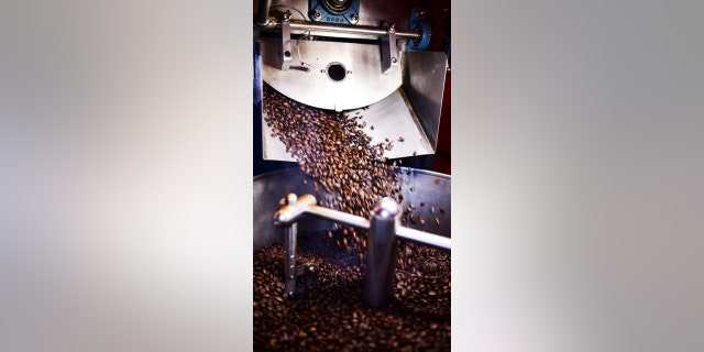 Coffee beans from various countries are shipped to the United States, where they're packaged and sold. 