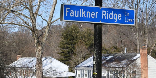 A street sign with a literary connection in the Wilde Lake area of Columbia, Maryland, on Sunday, Feb. 21, 2021.
