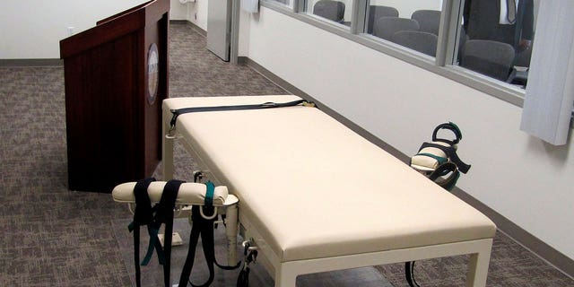 The Idaho Supreme Court says it will not reconsider the clemency case of a terminally ill man who is facing execution for his role in the 1985 killing of two gold prospectors near McCall. Pictured: The execution chamber at the Idaho Maximum Security Institution in Boise, Idaho.