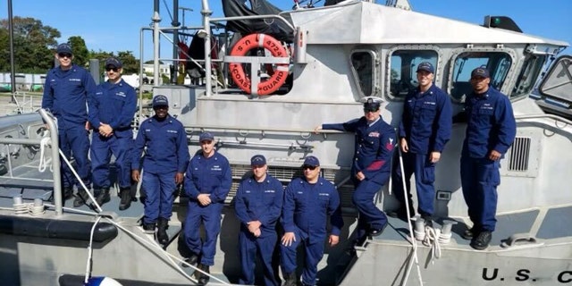 New York teacher, US Coast Guard member who lost an eye, won't let 'freak accident' define his life 7 TJ Foley and his friend Drew Vukov are pictured with other U.S. Coast Guard Reserve members in this image.