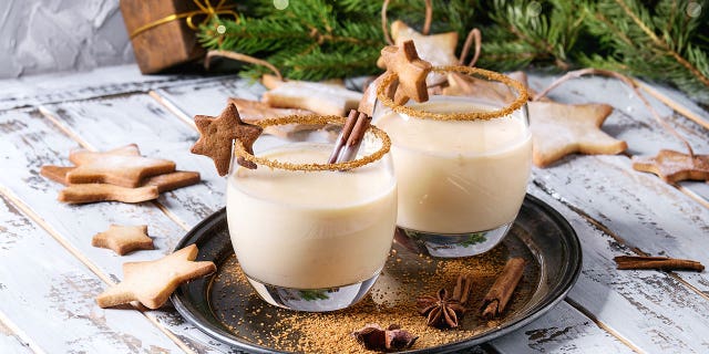 The rum-based Eggo Nog features flavors of cinnamon and nutmeg.