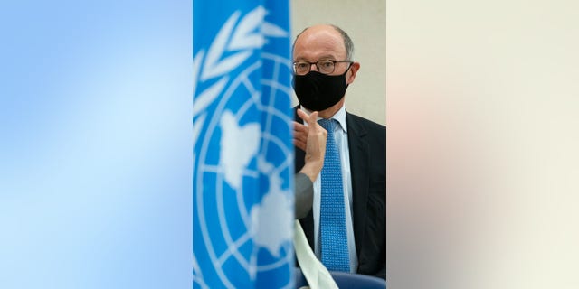 Eric Tistounet, head of the Office of the United Nations High Commissioner for Human Rights, during the 48th session of the Human Rights Council. 