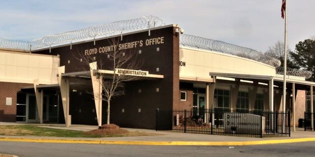 A Google Earth image shows the exterior of the Floyd County Sheriff's Office in Rome, Ga.