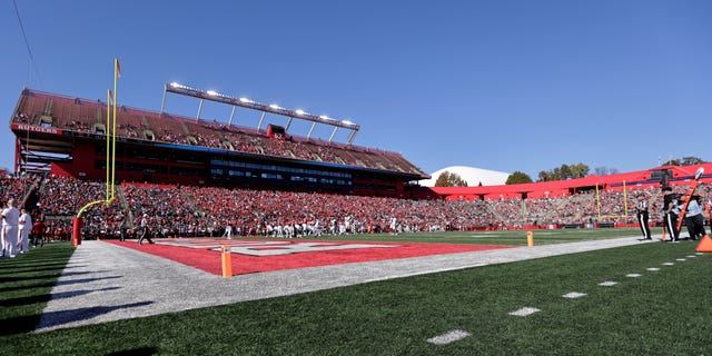 A sparse crowd attends the Rutgers Scarlet Knights College football game against the Indiana Hoosiers on October 22, 2022 at SHI Stadium in Piscataway, New Jersey.