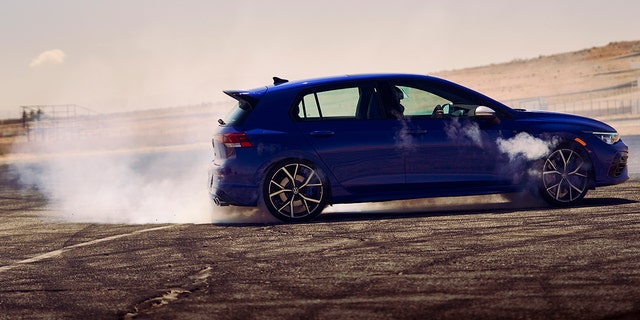 A special Drift setting makes it easier to do power slides in the all-wheel-drive Golf R.