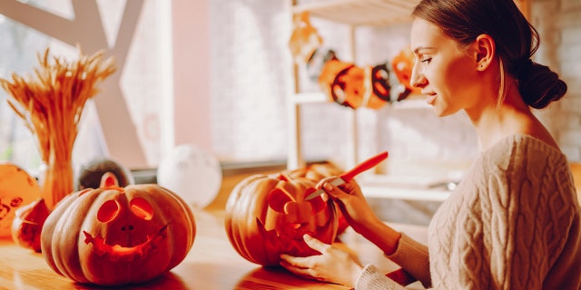 Halloween pumpkin carving