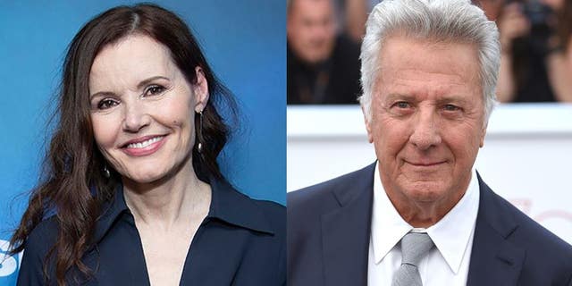 Geena Davis said Dustin Hoffman gave her advice for turning down male co-stars wanting to sleep with her when she was just starting out in the industry. 