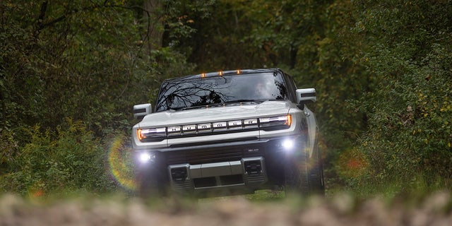 The GMC Hummer EV's headlights are in a similar position.