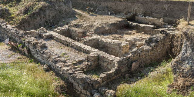Ruins of the ancient Roman fortress Novae remain standing in Bulgaria. The fortress was built thousands of years ago near the Danube River.