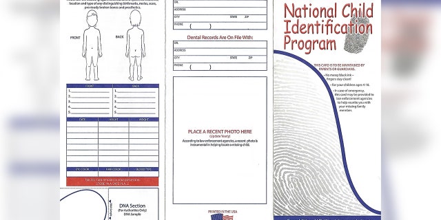 A look at the instructions parents will receive in the Child ID kit for capturing their child's fingerprints.