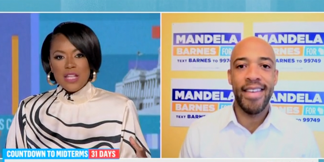MSNBC host Tiffany Cross talks with U.S. Senate candidate Mandela Barnes about his race against Sen. Ron Johnson, R-Wis.