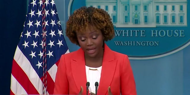 White House spokeswoman Karine Jean-Pierre tried to explain how high turnout and voter suppression can take place at the same time.