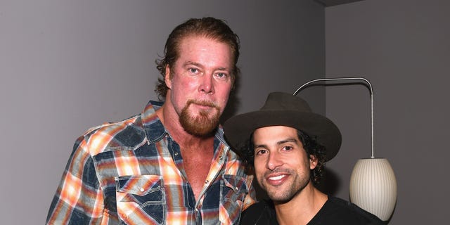 Wrestler Kevin Nash and actor Adam Rodriguez pose during the 17th Annual Savannah Film Festival presented by SCAD on Oct. 26, 2014, in Savannah, Georgia.