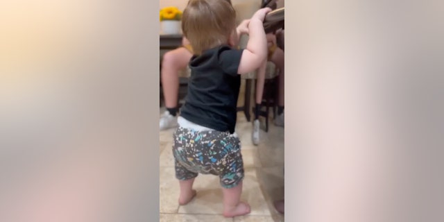 Declan Russell delighted even himself as he danced for his family — and kept smiling and moving even after he grabbed onto a refrigerator nearby to steady himself.