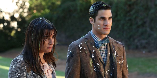 Lea Michele played Rachel Barry on "Glee" and Darren Criss played Blaine Anderson. 