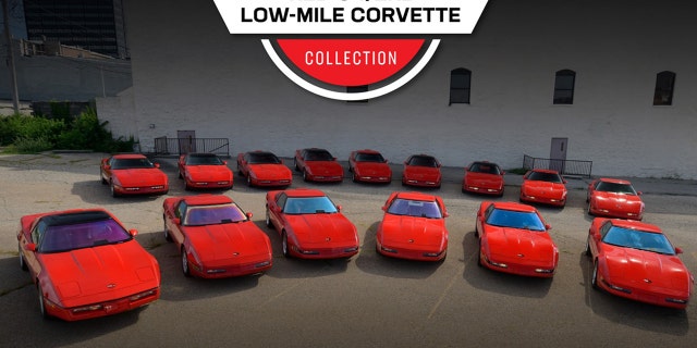 A collection of red Corvettes from every year the fourth generation was produced is up for auction.