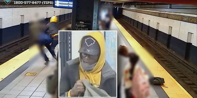 The disturbing incident in a Brooklyn subway station was caught on camera.