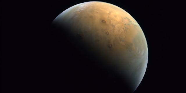 United Arab Emirates’ probe shows the planet Mars on Feb. 10, 2021.