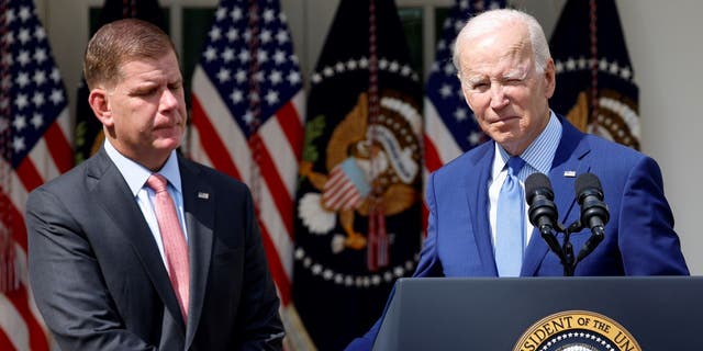 President Joe Biden and Secretary of Labor Marty Walsh