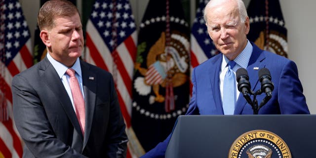 Secretary of Labor Marty Walsh and President Biden