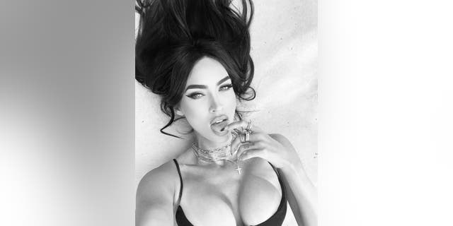 In a series of pictures, Megan Fox posted one in black-and-white.