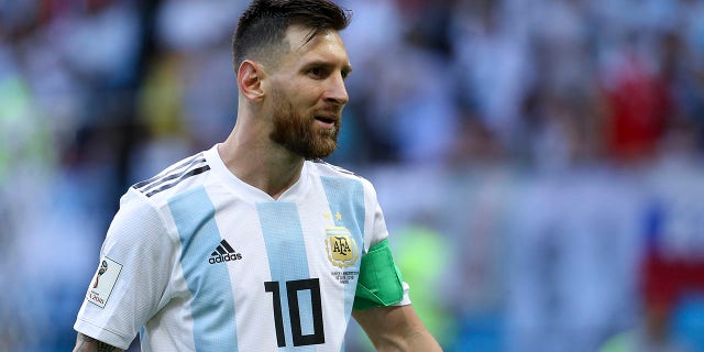 Lionel Messi during the FIFA World Cup Russia Round of 16 match between France and Argentina at Kazan Arena on June 30, 2018, in Kazan, Russia.