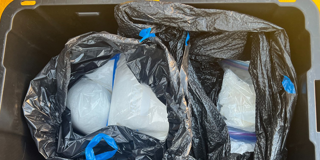 Officers in San Bernardino, California, found more than 250 pounds of meth in a man's car and at his house.