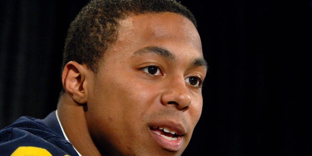 Then-Michigan running back Mike Hart at the Rose Bowl Media Day on Saturday, December 30, 2006 at the Home Depot Center in Carson, California. 