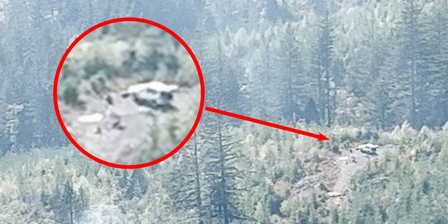 This screengrab of the vehicle authorities are seeking was taken Oct. 9 at approximately 3:30 p.m. on a ridge near where the Nakia Creek Fire is burning on Larch Mountain. The Washington wildfire which recently ballooned in size may have been caused by a pyrotechnic. Investigators are looking into the cause of the fire.