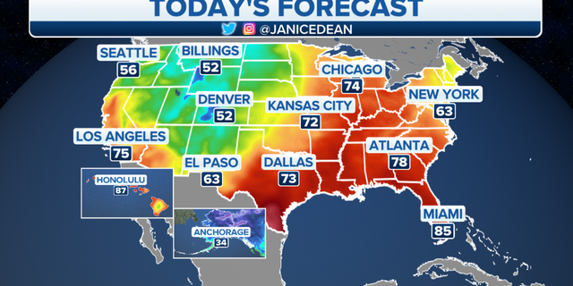 The national forecast for Monday, Oct. 24.