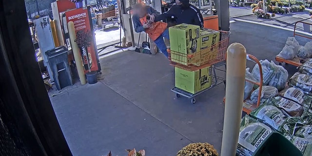 Police in Hillsborough, North Carolina, are looking for a suspect who shoved an 82-year-old Home Depot worker to the ground while stealing a cart full of power tools on Tuesday.