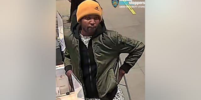 At approximately 3:55 p.m. on Oct. 15, a man inside a Manhattan Best Buy store pepper sprayed a store employee who confronted him for shoplifting a laptop, NYPD said, sharing a photo of the wanted robbery suspect.