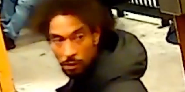 Close up screenshot of suspect accused of pushing man onto New York City subway tracks.