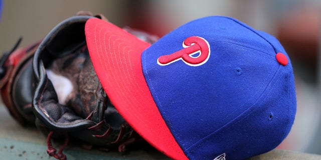Phillies cap and glove