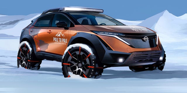 De Ariya wordt door Arctic Trucks aangepast voor de poolgebieden.