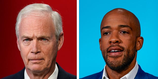 Late.  Ron Johnson and Democratic challenger Mandela Barnes side by side. 