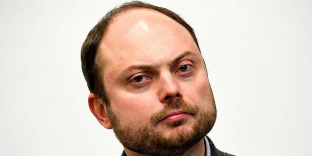 Vladimir Kara-Murza Jr., pictured here in Moscow, Russia, on Oct. 27, 2021, faces up to 20 years in prison if convicted of treason by the Russian government.