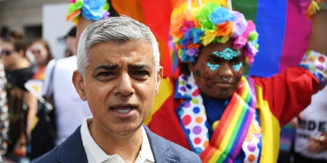 London Mayor Sadiq Khan attends Pride in London 2022: The 50th Anniversary - Parade on July 2, 2022 in London.