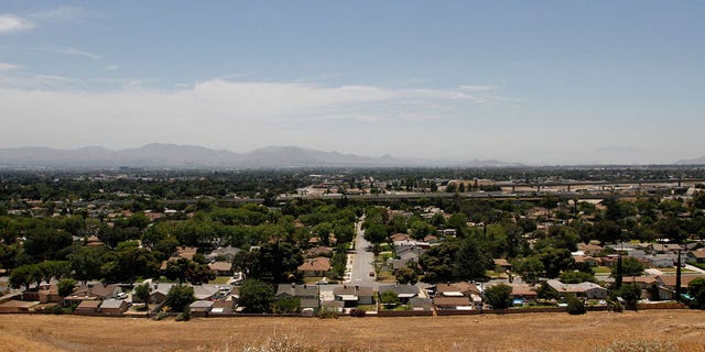 Residential homes stand in the city of San Bernardino, California, July 11, 2012.