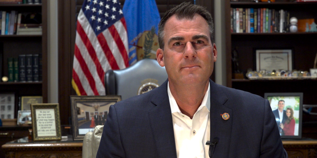 Republican Oklahoma Gov. Kevin Stitt speaks with Fox News Digital from his office.