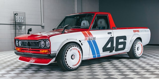 The Sunny has been equipped with the electric motor from a Nissan Leaf.