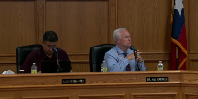 Uvalde CISD superintendent Hal Harrell attended Monday's school board meeting after announcing his retirement on Facebook.