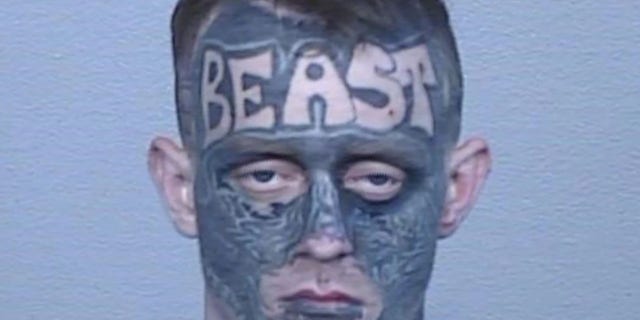 Jaimes Sutton remained a fugitive in New South Wales for two weeks despite his distinctive face tattoo.