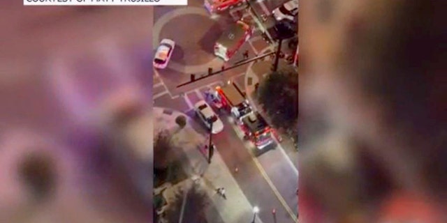 An aerial view of the bar shooting scene in Tampa that killed one, injured six on Oct. 9, 2022.