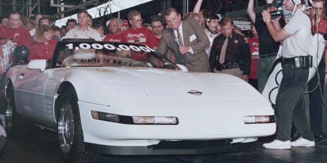 The one-millionth Corvette was built in 1992 and painted white with a red interior like the very first 1953 produced.