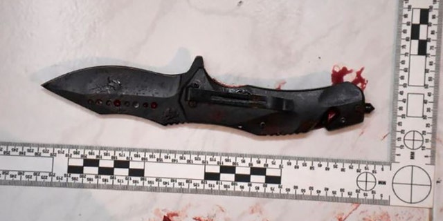 Investigators said the alleged murder weapon was a knife, which was found at the scene.